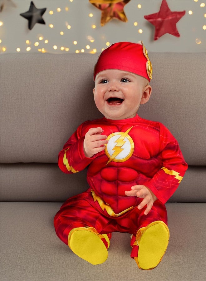 Rubies Infant/Toddler The Flash Costume Jumpsuit and Hat, 12-18 Months - Image 3