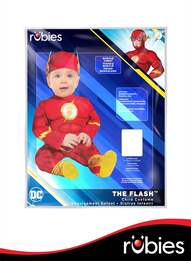Rubies Infant/Toddler The Flash Costume Jumpsuit and Hat, 12-18 Months - Image 4