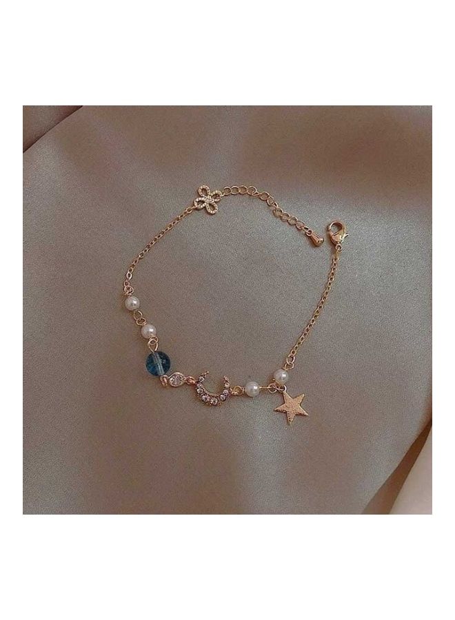 NIBEMINENT Rhinestone Decor Sweet Geometric Bracelet