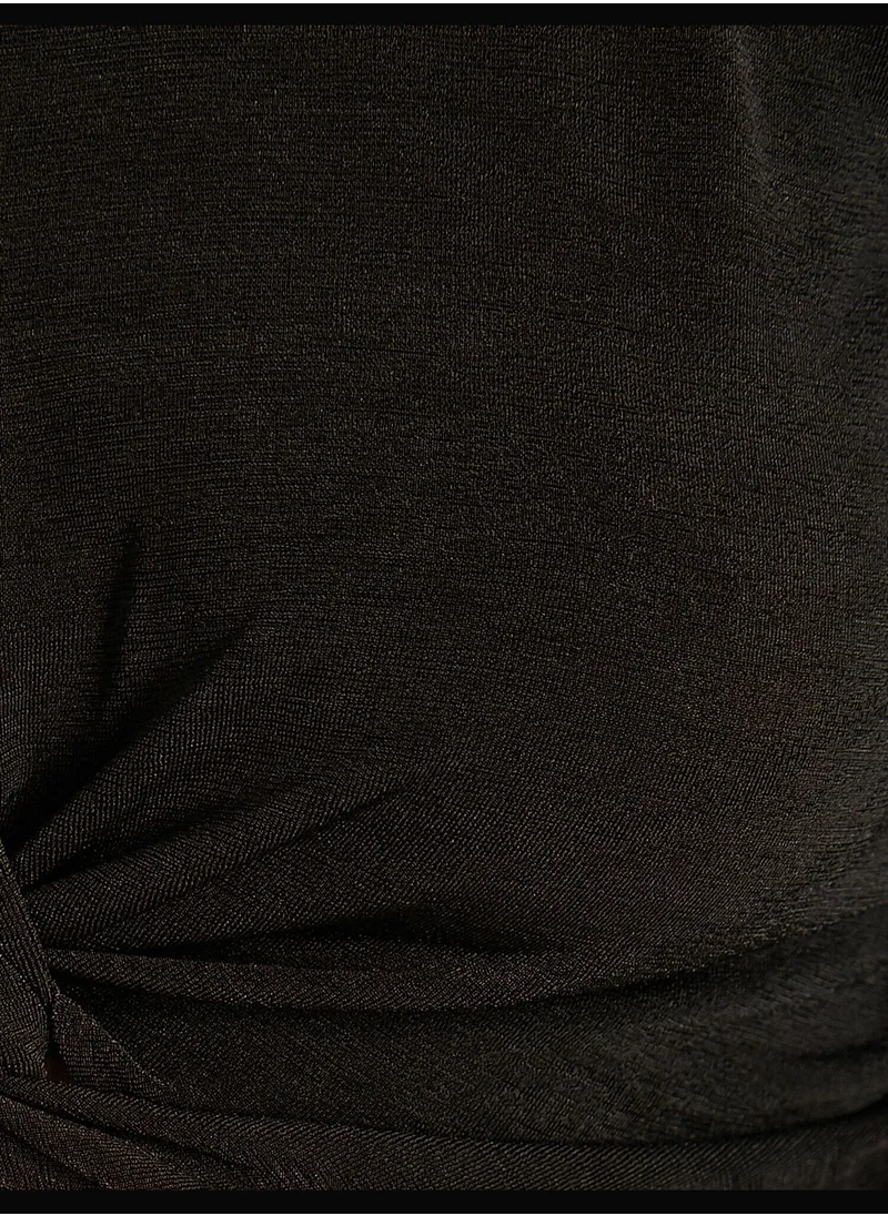 كوتن Back Detailed T-Shirt Long Sleeve
