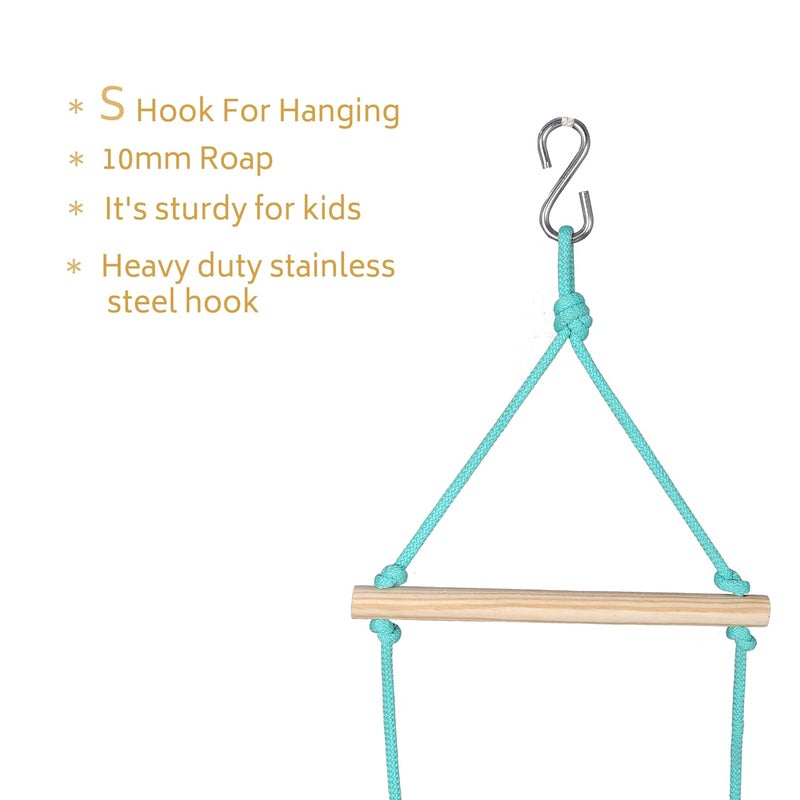 BOFFLE Rope Ladder for Kids | Climbing Ladder for Kids | Wooden Ladder for Kids for Physical Activity | Indoor Outdoor Games for Kids, Kid Ladder for 3 to 10 Years - Image 3