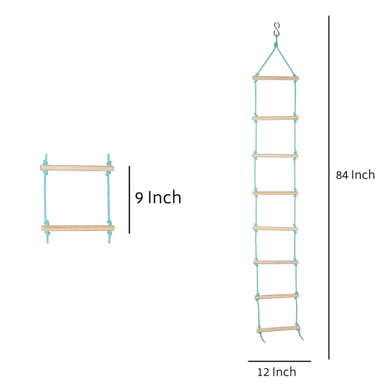 BOFFLE Rope Ladder for Kids | Climbing Ladder for Kids | Wooden Ladder for Kids for Physical Activity | Indoor Outdoor Games for Kids, Kid Ladder for 3 to 10 Years - Image 4