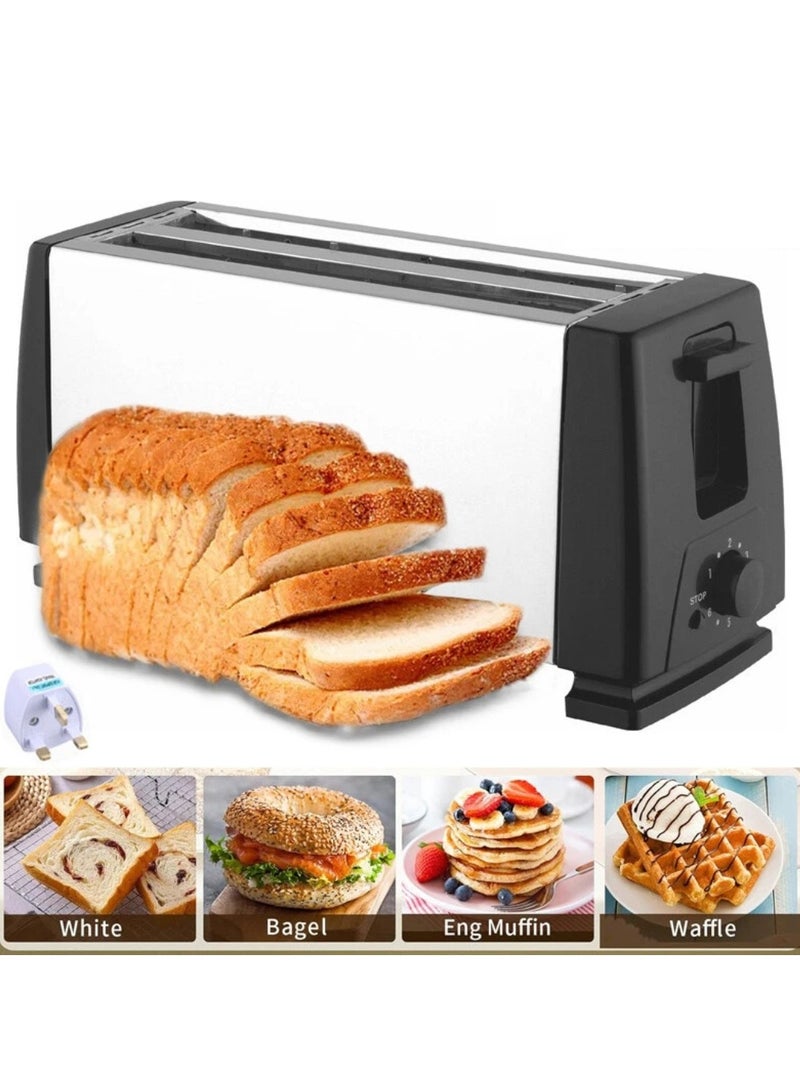 "Home Master Premium Toaster – Smart Browning Control with Automatic Pop-Up – Includes Easy-Clean Crumb Tray"  - Image 1