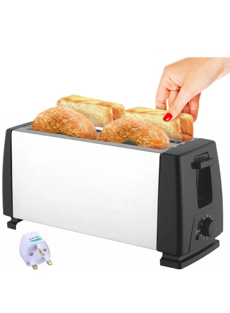 "Home Master Premium Toaster – Smart Browning Control with Automatic Pop-Up – Includes Easy-Clean Crumb Tray"  - Image 3