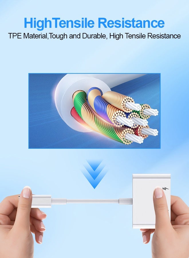 Tersely USB C to 3.5mm Adapter Headphone, 2in1 AUX Audio Earphone PD Charging for iPhone 17/16 Pro/Max/Plus/15, iPad Pro Air 5 4 Samsung Flip Fold S25 S24 S23 Ultra/Plus/FE, Google Pixel 10/9/Pro/8, etc - Image 2