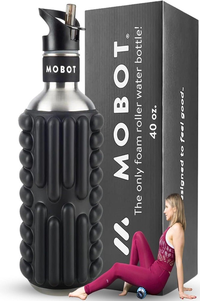 MOBOT Big Bertha 1.2 L High Performance Foam roller water bottle - Black - Image 2