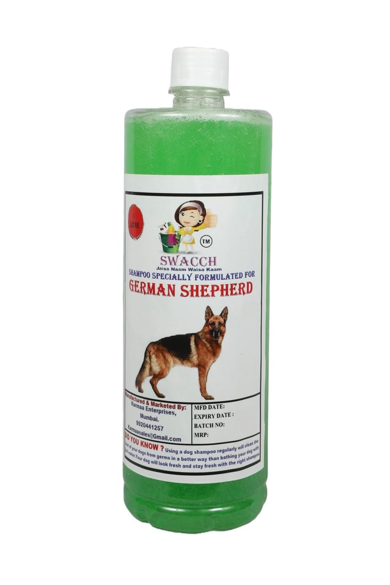 swacch Shampoo | Puppy Safe Shampoo | PH Balanced | Ditch to Itch for German Shepherd Shampoo 1 Litre (Neem Alovera) + Spike Ball Chew Toy Combo Pack - Image 2