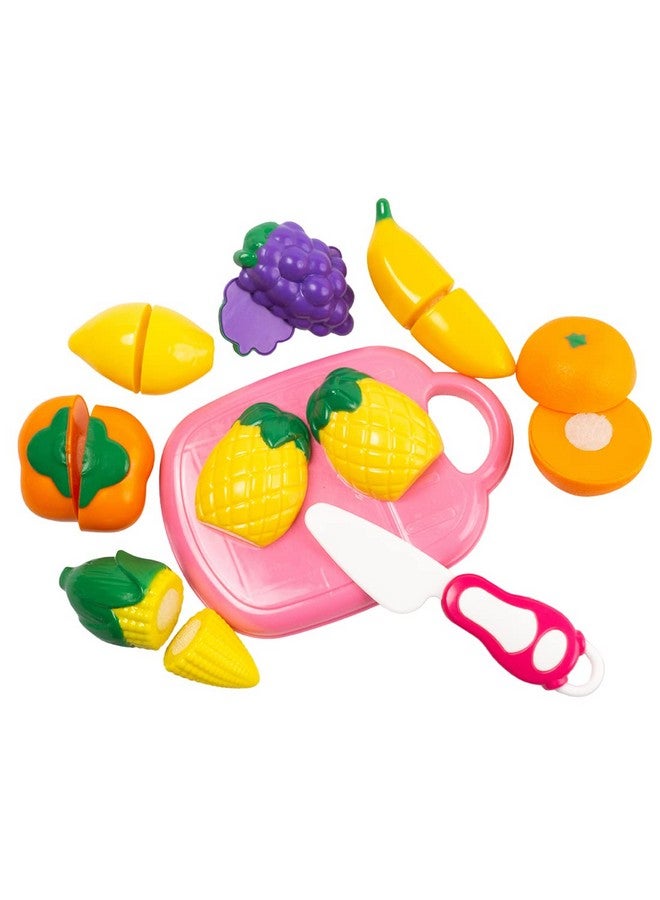 Wembley Fruits Cutting Toys for Kids Pretend Play Kitchen Toys Play Food Toys Sliceable 9Pcs for 3+ Years Boys, Girls, Kids- BIS Approved - Image 1