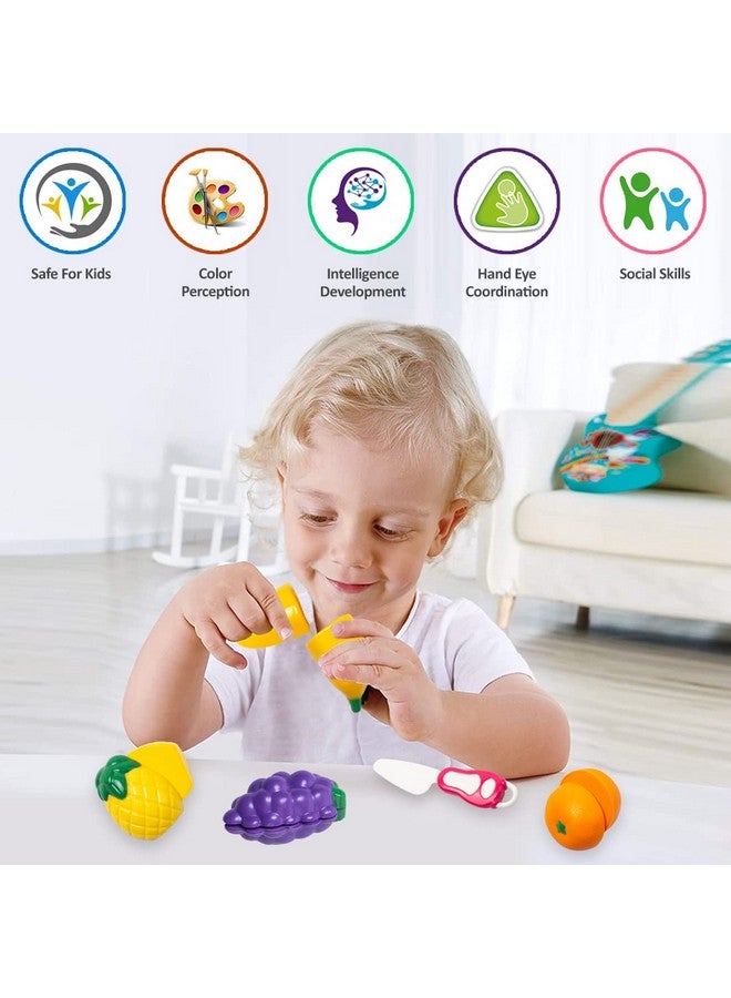 Wembley Fruits Cutting Toys for Kids Pretend Play Kitchen Toys Play Food Toys Sliceable 9Pcs for 3+ Years Boys, Girls, Kids- BIS Approved - Image 5
