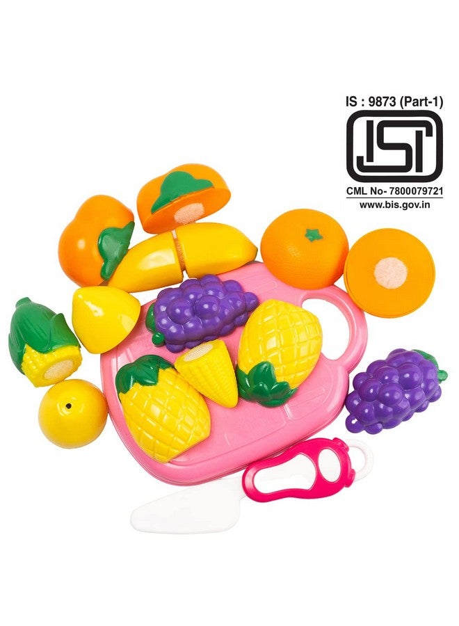 Wembley Fruits Cutting Toys for Kids Pretend Play Kitchen Toys Play Food Toys Sliceable 9Pcs for 3+ Years Boys, Girls, Kids- BIS Approved - Image 2