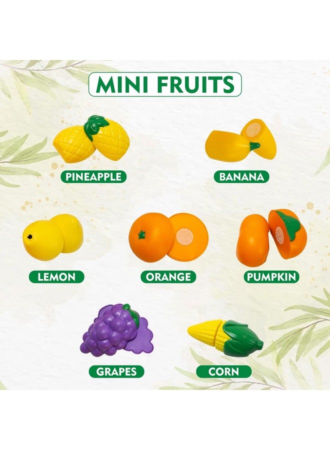 Wembley Fruits Cutting Toys for Kids Pretend Play Kitchen Toys Play Food Toys Sliceable 9Pcs for 3+ Years Boys, Girls, Kids- BIS Approved - Image 3