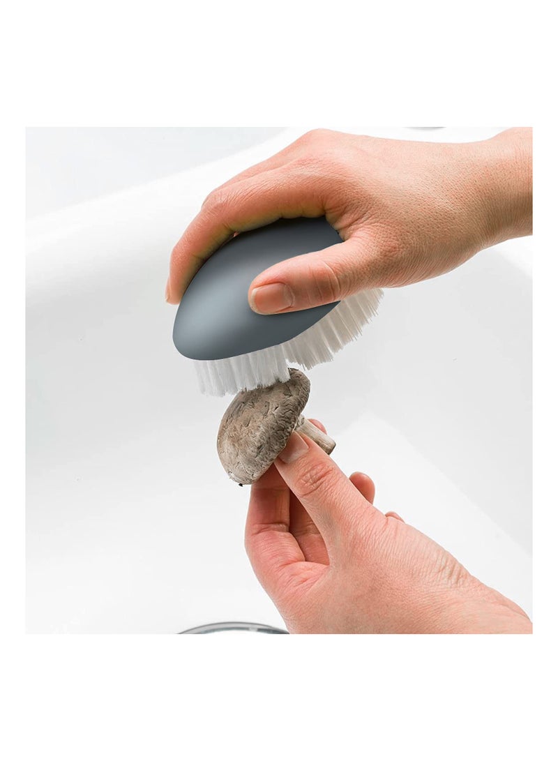 SYOSI 2 Pack Vegetable Brush Non Slip Grip Potato Scrubber Veggie with Flexible and Hard for Food Corn Silk Carrots Dots Remover - Image 3