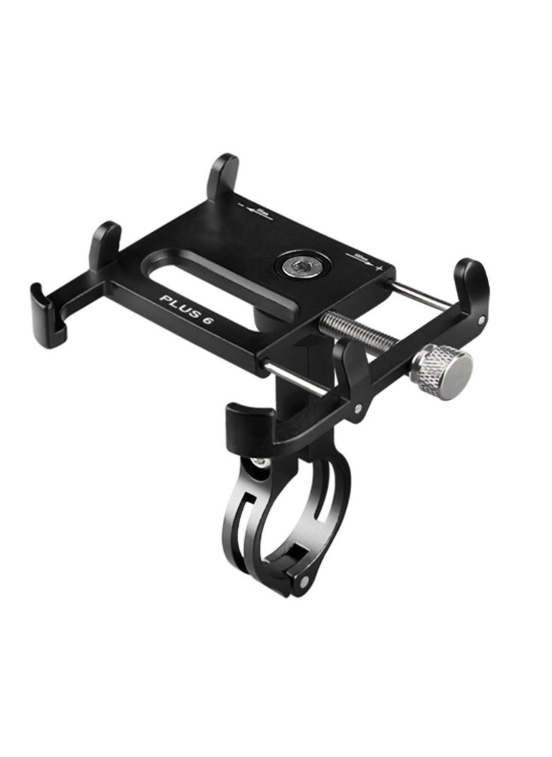 Generic Bicycle Phone Mount - Aluminum Bike Phone Mount Holder Universal Adjustable Handlebar Cell Phone Holder for iPhone X 5 6 7 8 Plus Samsung LG Hold Phone (Black)  - Image 1