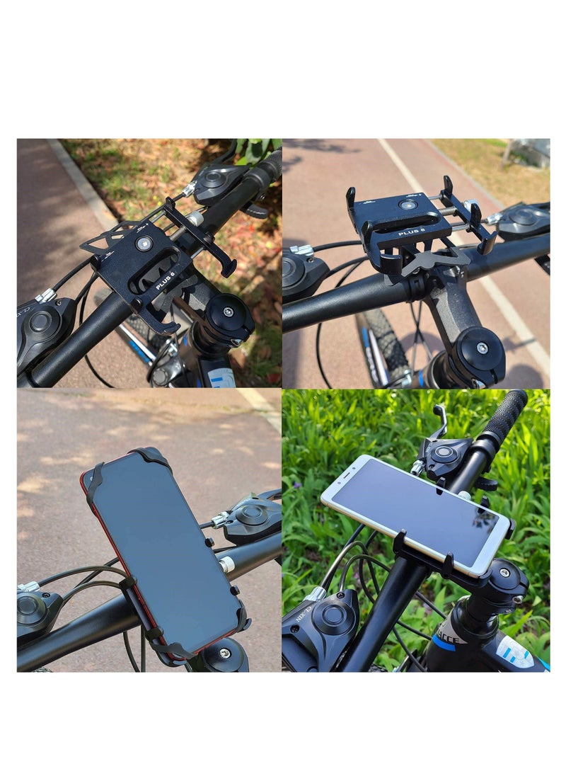 Generic Bicycle Phone Mount - Aluminum Bike Phone Mount Holder Universal Adjustable Handlebar Cell Phone Holder for iPhone X 5 6 7 8 Plus Samsung LG Hold Phone (Black)  - Image 5