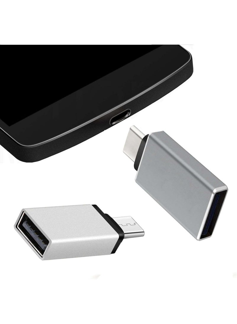 Smart Type c OTG Adapter 3.1 Mobile Connector with Thread Metal High Speed Female USB A to USB C Male OTG Adapter Converter for Laptop Mobile Compatible C Type Devices with OTG - multicolour - random colour  - Image 3