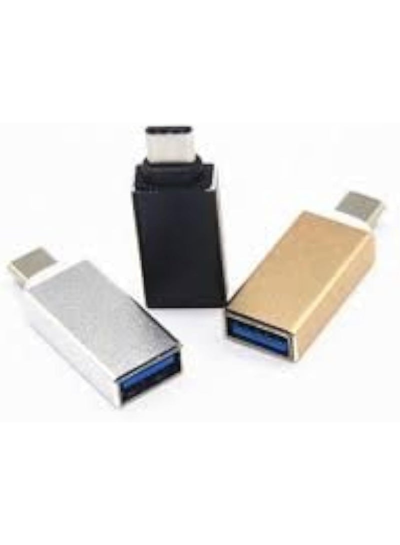 Smart Type c OTG Adapter 3.1 Mobile Connector with Thread Metal High Speed Female USB A to USB C Male OTG Adapter Converter for Laptop Mobile Compatible C Type Devices with OTG - multicolour - random colour  - Image 5