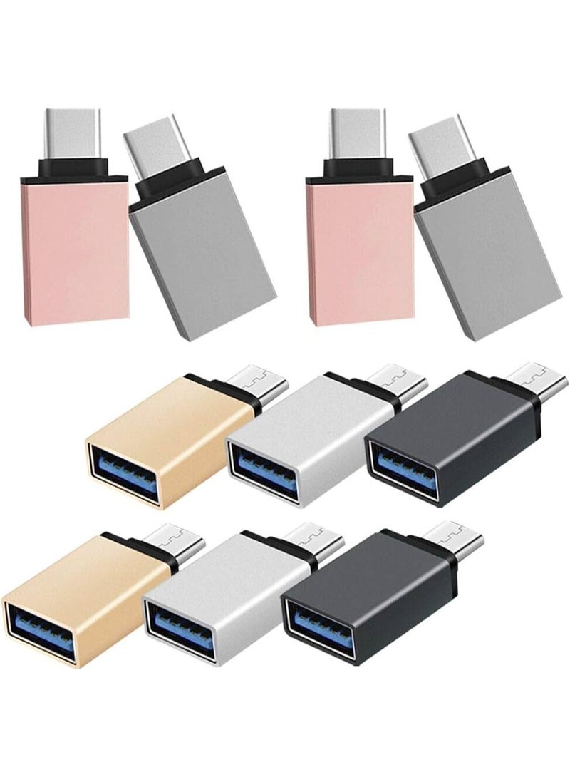 Smart Type c OTG Adapter 3.1 Mobile Connector with Thread Metal High Speed Female USB A to USB C Male OTG Adapter Converter for Laptop Mobile Compatible C Type Devices with OTG - multicolour - random colour  - Image 4
