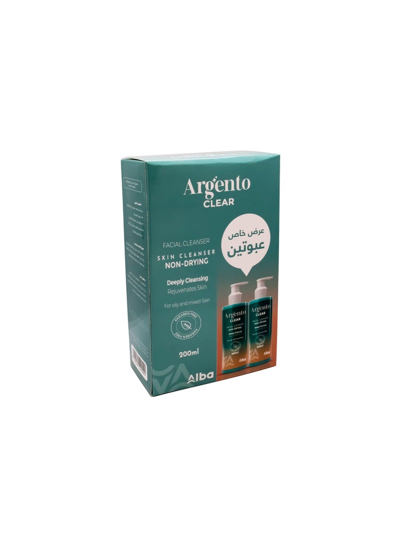 Argento Clear Facial Cleanser 1+1 Offer – Deep Cleansing, Oil Control & Refreshing Formula for All Skin Types - Image 2