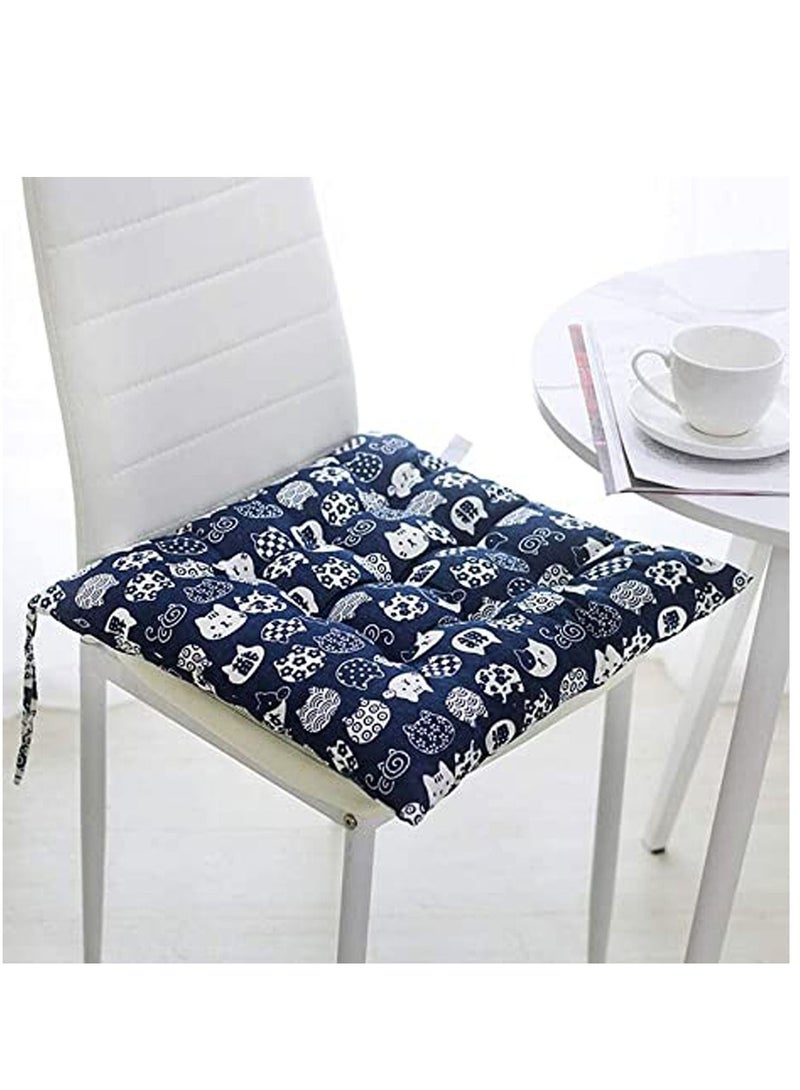 كاست ويف وسادة كرسي مكتب برسومات كرتونية لطباعة وسائد مقاعد من القطن الناعم لتخفيف الضغط وسائد كرسي غير قابلة للانزلاق وكراسي مريحة مريحة وسائد مقعد وسائد كرسي للمنزل والمكتب - Image 1