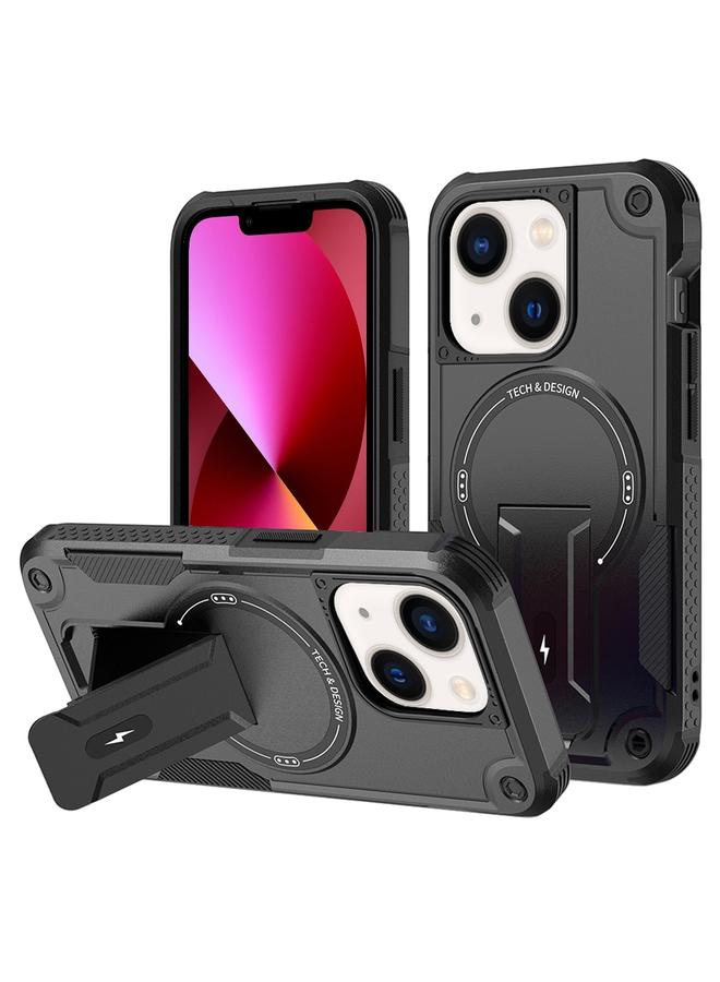 اس-توب جراب لهاتف iPhone 13 Armor Magsafe Holder PC Hybrid TPU جراب هاتف - Image 1
