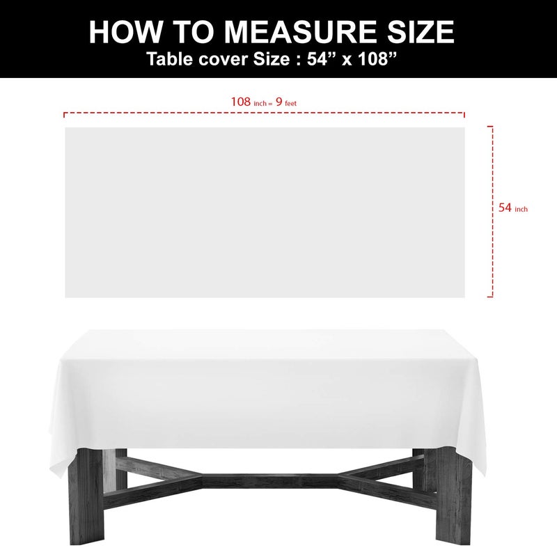 Party Essentials Heavy Duty Plastic Table Cover Available in 44 Colors, 54" x 108", Red - Image 3