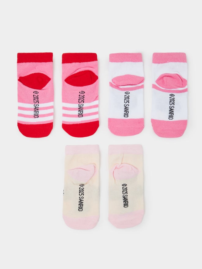 Styli Pack of 3 - Girls Hello Kitty Socks - Image 2