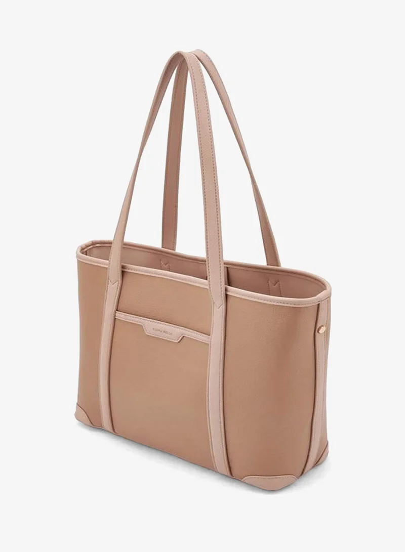 Flora Bella By Shoexpress PINK Textured Tote Bag With Handles for Women | Best Price UAE