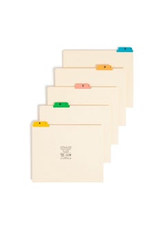 Smead Smead Top Tab File Guides, 25 Count, Manila, 1/5-Cut Tabs, Letter Size (50180)  - Image 1