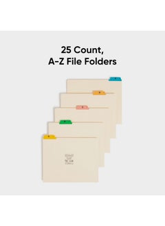 Smead Smead Top Tab File Guides, 25 Count, Manila, 1/5-Cut Tabs, Letter Size (50180)  - Image 3