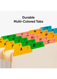 Smead Smead Top Tab File Guides, 25 Count, Manila, 1/5-Cut Tabs, Letter Size (50180)  - Image 5
