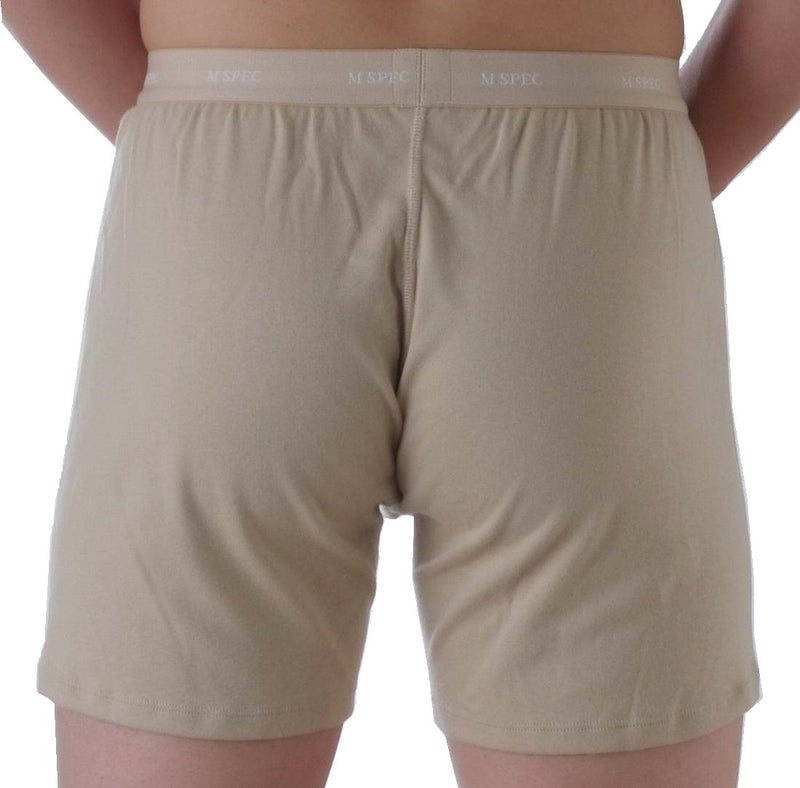 MSPEC Men's Knit Boxers 3D-Crotch Breathable/Comfortable MS-04 Beige XXL - Image 3