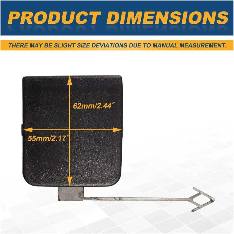 QASULER Front Bumper Tow Hook Cover for BMW X1 E84 - Image 2