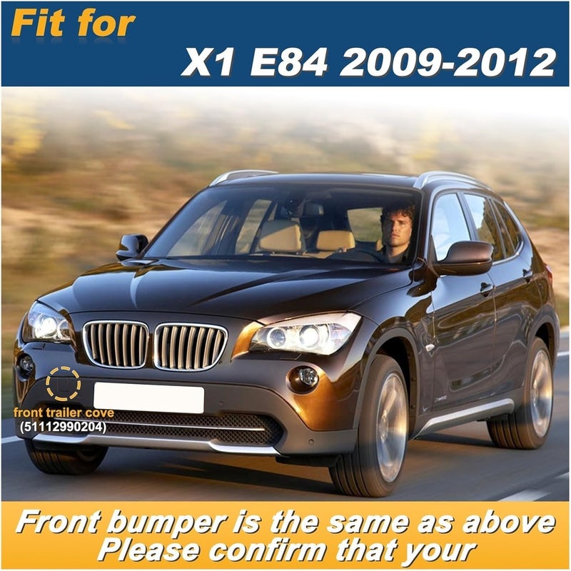 QASULER Front Bumper Tow Hook Cover for BMW X1 E84 - Image 5