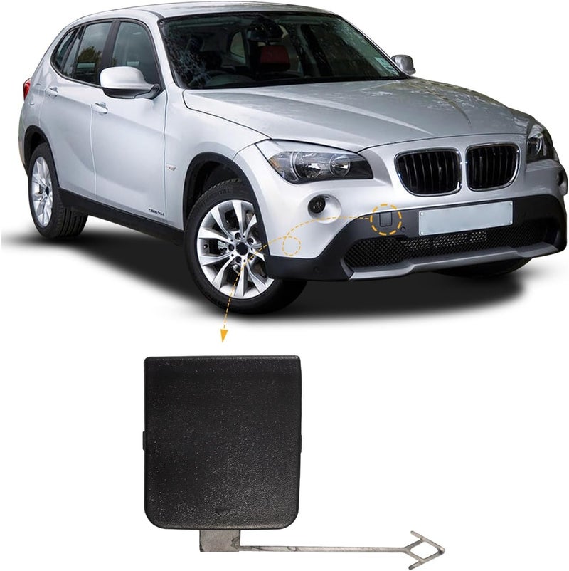 QASULER Front Bumper Tow Hook Cover for BMW X1 E84 - Image 4