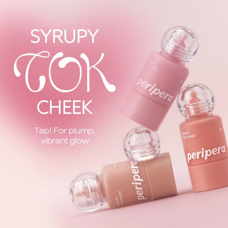 PERIPERA SYRUPY TOK CHEEK 15 Colors, Liquid Blush, Dewy Finish and Hydrates All day, Soft Velvet Texture Face Cheek Tint (06 NUTTY MILKTEA) - Image 2