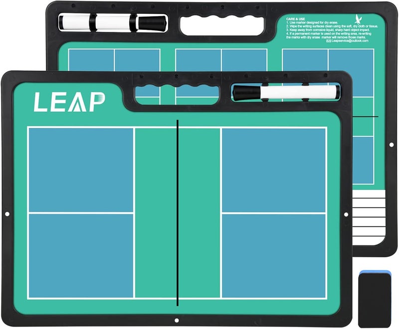LEAP Coach Board Premium Tactical Clipboard Two Sides with Full & Half Court Dry Erase Marker Board for Basketball, Baseball, Soccer, Football, Hockey - Image 1