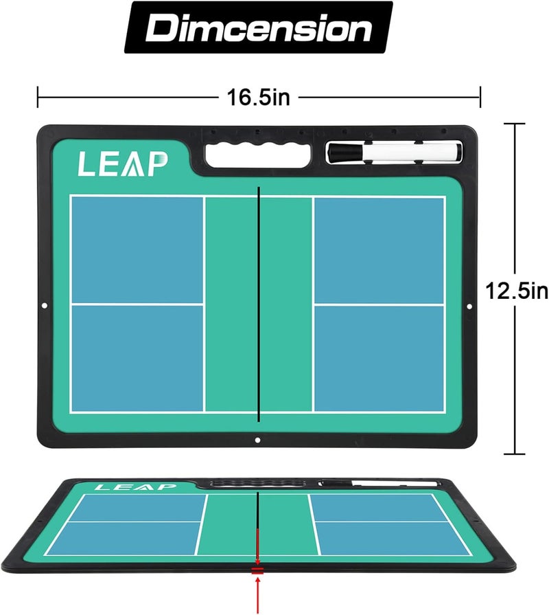 LEAP Coach Board Premium Tactical Clipboard Two Sides with Full & Half Court Dry Erase Marker Board for Basketball, Baseball, Soccer, Football, Hockey - Image 5