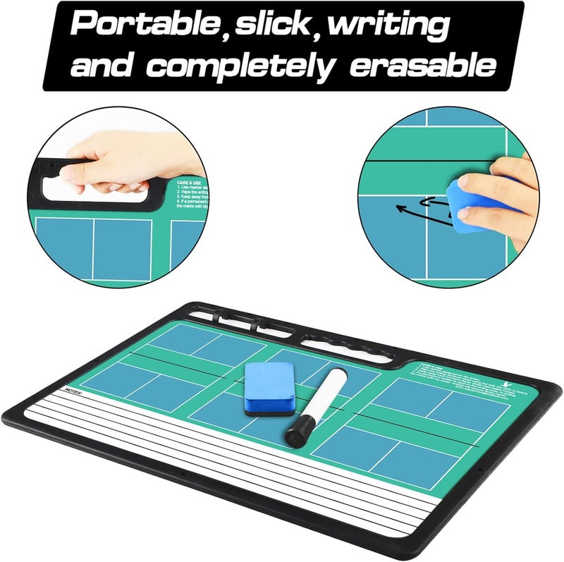 LEAP Coach Board Premium Tactical Clipboard Two Sides with Full & Half Court Dry Erase Marker Board for Basketball, Baseball, Soccer, Football, Hockey - Image 4