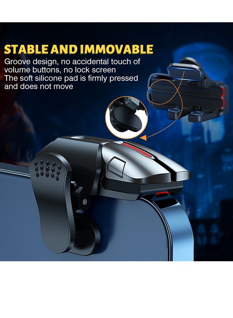 Game Trigger 2024 Upgrade Version PUBG Mobile Trigger Game Controller 6 Finger Trigger Sensitive Shoot Compatible with iPhone and Android Most Phones Support COD PUBG ROS and more - Image 5