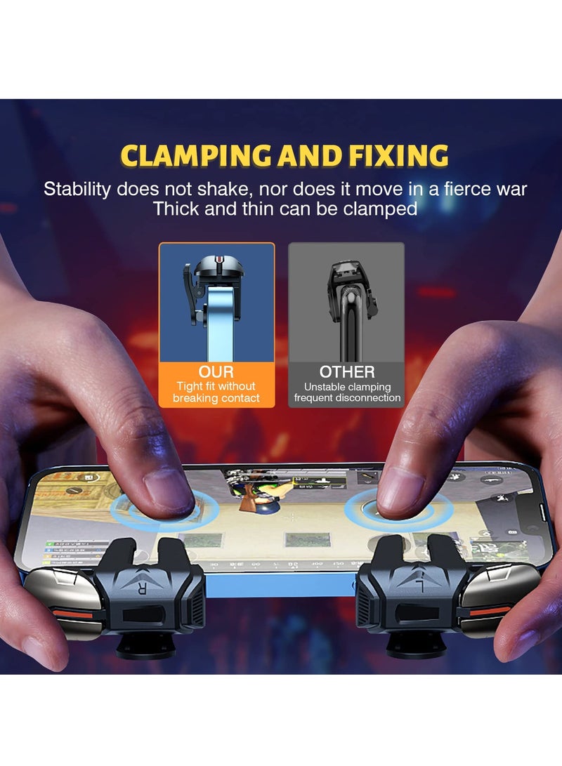 Game Trigger 2024 Upgrade Version PUBG Mobile Trigger Game Controller 6 Finger Trigger Sensitive Shoot Compatible with iPhone and Android Most Phones Support COD PUBG ROS and more - Image 3