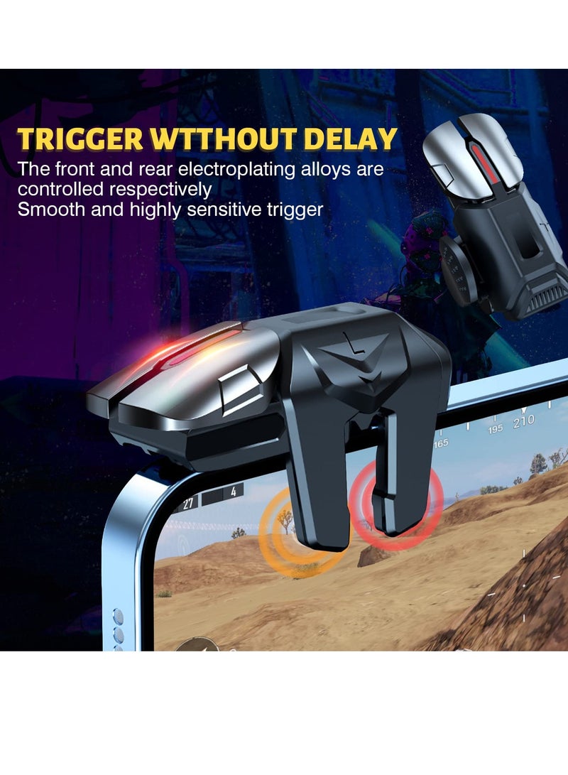Game Trigger 2024 Upgrade Version PUBG Mobile Trigger Game Controller 6 Finger Trigger Sensitive Shoot Compatible with iPhone and Android Most Phones Support COD PUBG ROS and more - Image 4