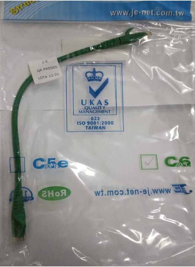 JE Cat6 Network cable 30 Cm Green  - Image 5