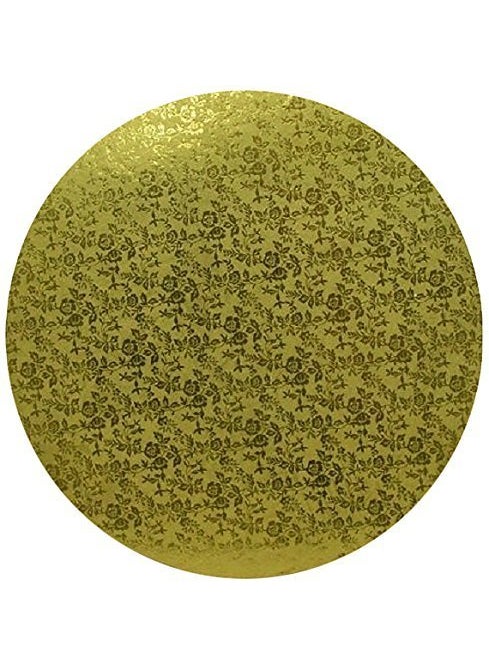 BAKING SET Baking Set Gold Round Drum Cake Board Cake Base 14 inch Material Paper  - Image 1