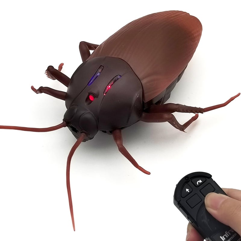 Tipmant RC Cockroach Toy Remote Control Roach Insect Realistic Simulation Electric Electronic Animal for Cat Toddler Kids Birthday Gifts Includes Screwdriver Battery - Image 3