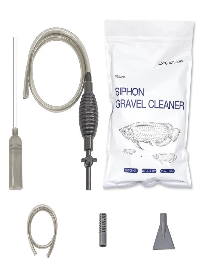 twocorn Essential Fish Tank Cleaning Tools, Achieve a spotless aquarium with the 8.5' fish tank cleaner, aquarium vacuum, Gravel Vacuum and Siphon Pump - Image 5