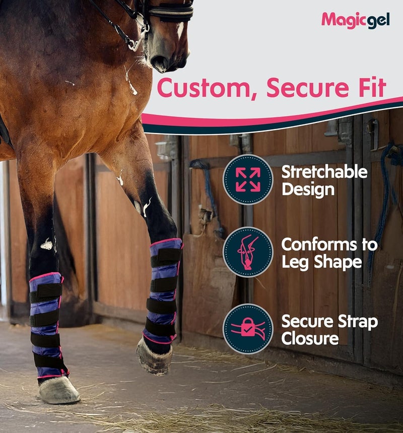 Magic Gel Horse Ice Pack with Carry Case - Single Ice Boots | Cooling Horse Leg Wraps for Hock, Ankle, Knee, Legs, Boots, and Hooves | Horse Tack & Horse Supplies & Ideal Gift for Horse Lovers Women - Image 4