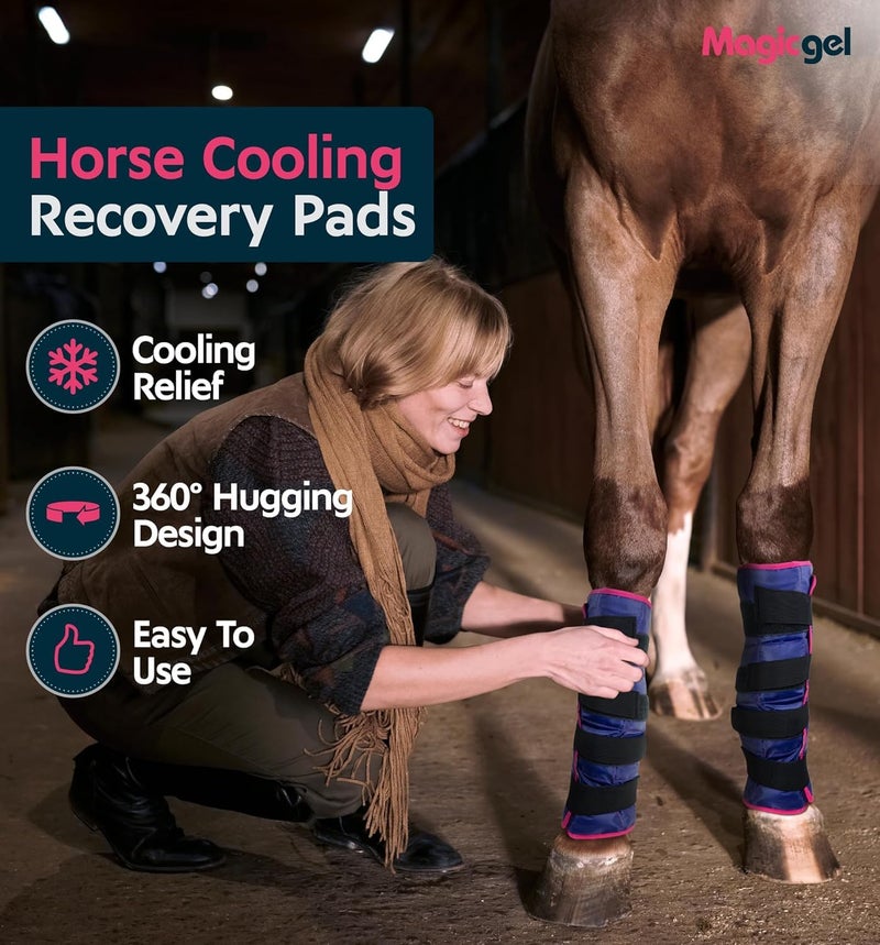 Magic Gel Horse Ice Pack with Carry Case - Single Ice Boots | Cooling Horse Leg Wraps for Hock, Ankle, Knee, Legs, Boots, and Hooves | Horse Tack & Horse Supplies & Ideal Gift for Horse Lovers Women - Image 2