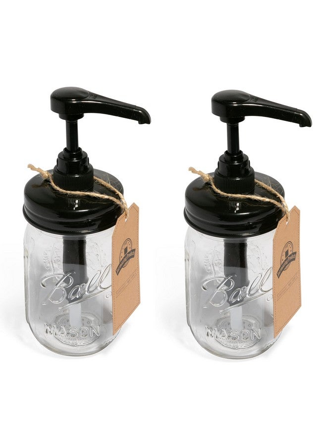 Jarmazing Products Jarmazing Products Mason Jar Syrup Dispenser - Set of 2 - 16 oz Ball Jars with Rust-Proof, Leak-Proof, Food Grade Pumps for Honey, Syrups, Condiments, Salad Dressings and More  - Image 4