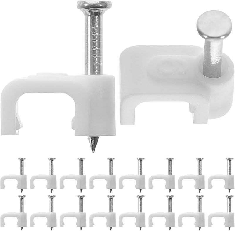 500Pcs White Cable Clips Wire Holder Coax Clamps For Home Office Organization - Image 4