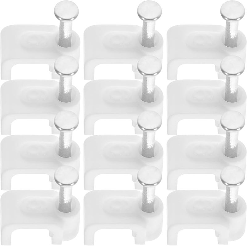 500Pcs White Cable Clips Wire Holder Coax Clamps For Home Office Organization - Image 3